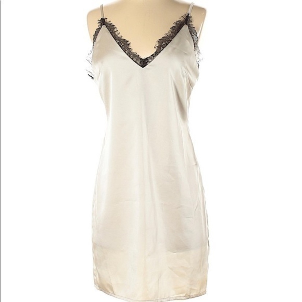 2/$25 NWOT Seek the Label Satin Lace Trim Dress